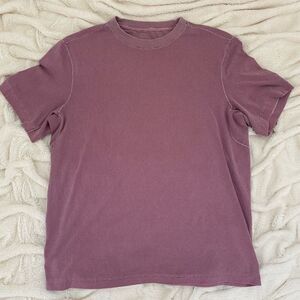 Lululemon Relaxed-Fit Workout Short-Sleeve Shirt Wash Dilute Wash Garnet men's